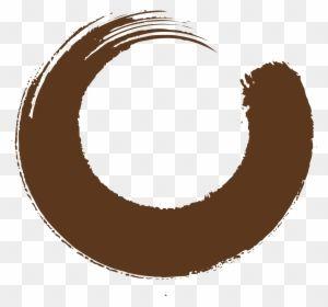 Brown Circle Logo - Ink Brush Inkstick Ink Wash Painting Circle Cartoon Png