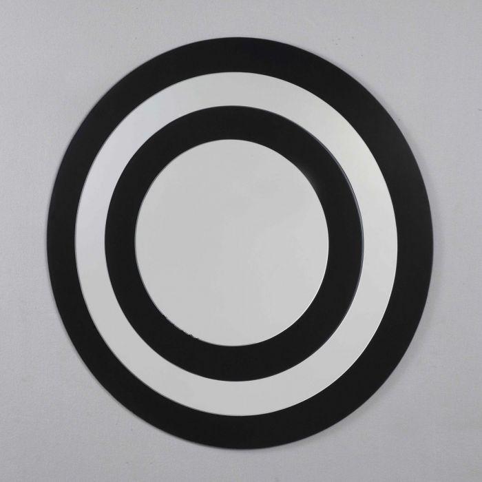 Silver Circle Logo - Contemporary Wall Mirror - Black & Silver Circle | Modern Wall Mirrors