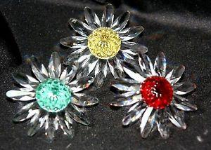Red Green and Yellow Flower Logo - Swarovki Collector Society Renewal Gifts RED, GREEN, YELLOW