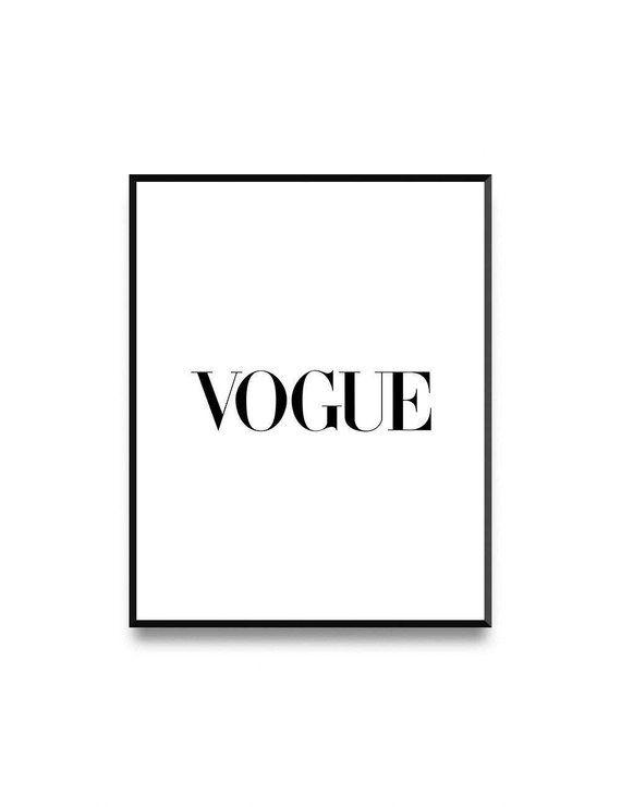 Vogue Logo - Vogue Print Vogue Poster Vogue Logo Vogue Logo Printable | Etsy