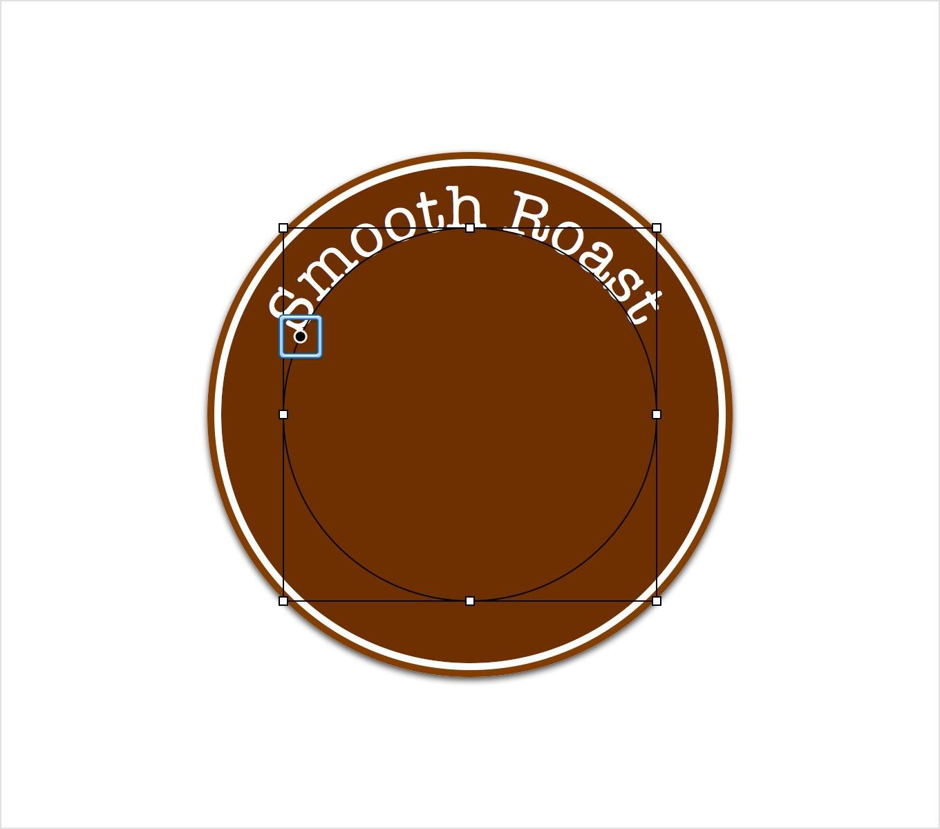Brown Circle Logo - Graphic a Logo with Curved Text