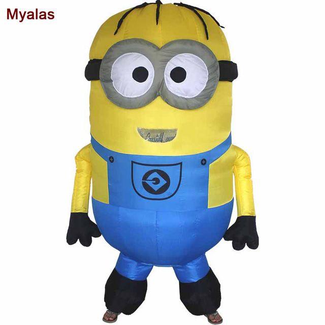 Little Yellow Man Logo - Movie halloween costume Cosplay Party Inflatable Minions Halloween ...