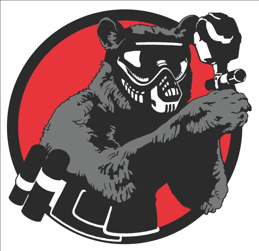 Red and Black Bear Logo - Our New Paintball Bear Logo!
