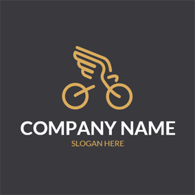 Yellow Wing Logo - Free Bike Logo Designs | DesignEvo Logo Maker
