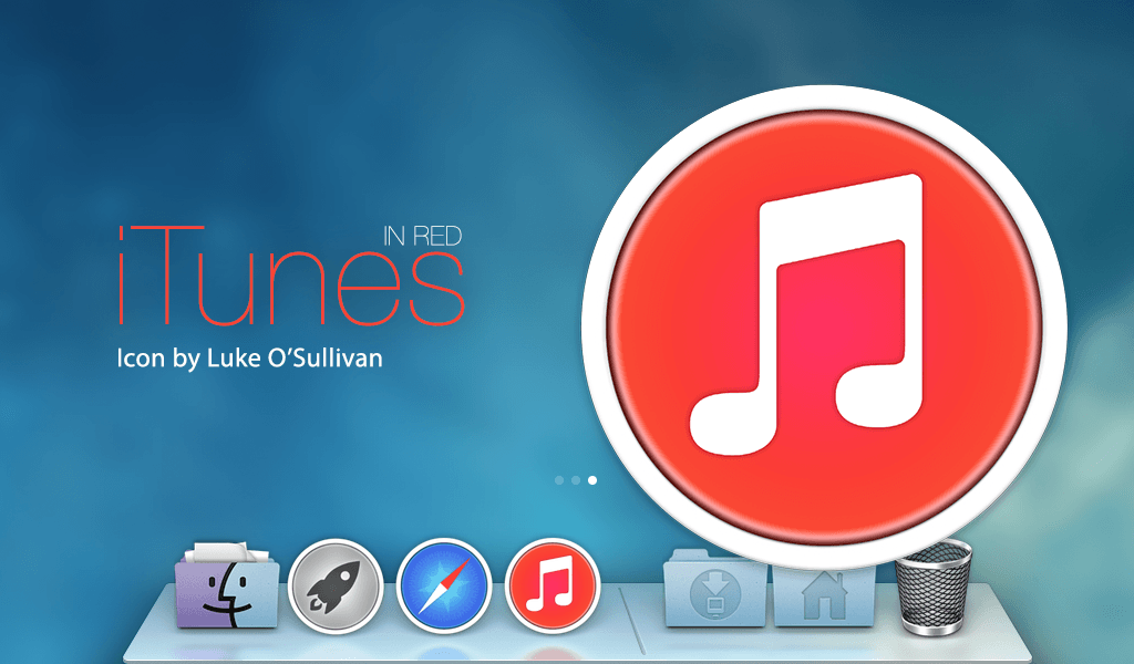 Red iTunes Logo - iTunes Icon: Red, by Luke O'Sullivan