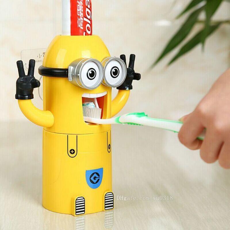 Little Yellow Man Logo - 2019 Hot Creative Cartoon Little Yellow Man Toothbrush Holder Set ...