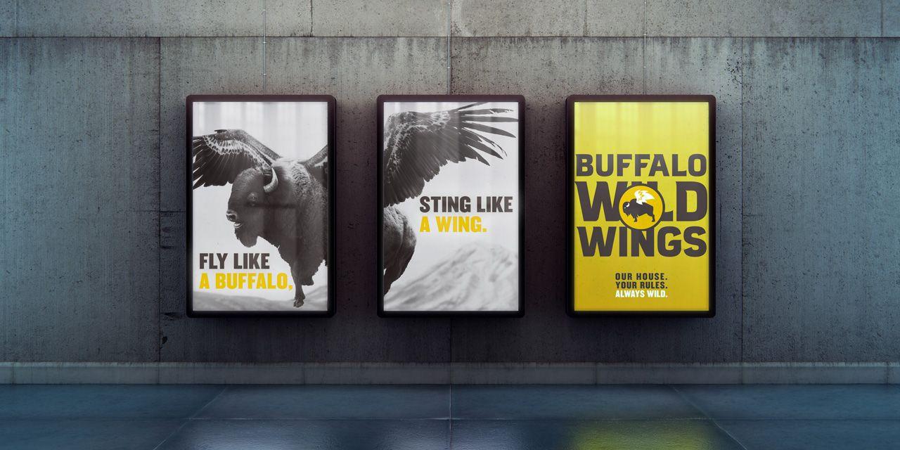 Yellow Wing Logo - Brand New: New Logo and Identity for Buffalo Wild Wings