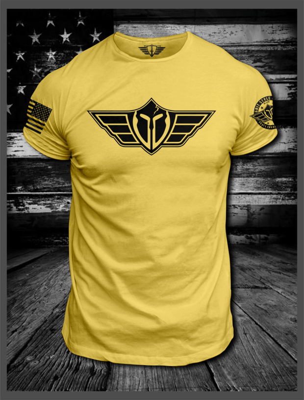 Yellow Wing Logo - Grit Spartan Wing Logo. Grit Style Gear