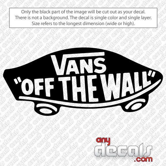 Off the Wall Car Logo - Car Decals - Car Stickers | Vans Off the Wall Skateboard Car Decal ...