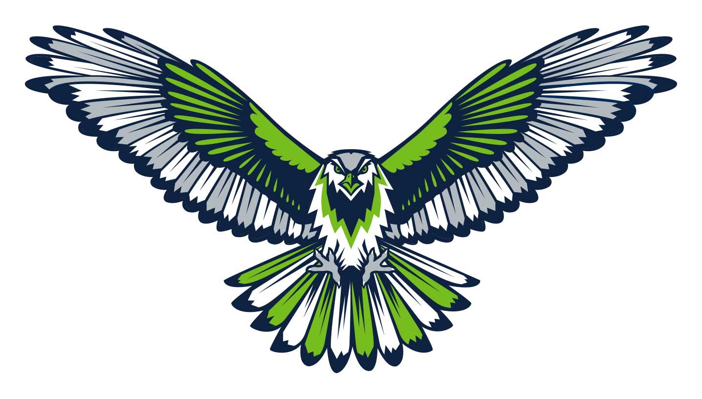 Green Hawk Logo - Ridgeline High School RiverHawks