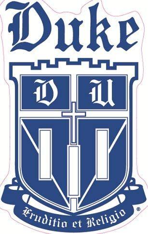 Duke University Logo - Inch Duke Crest Logo Decal Duke University Blue Devils