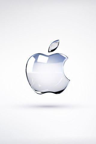 Silver Neon Apple Logo - Glass Apple. Apple Wallpaper. Apple logo wallpaper iphone, Apple