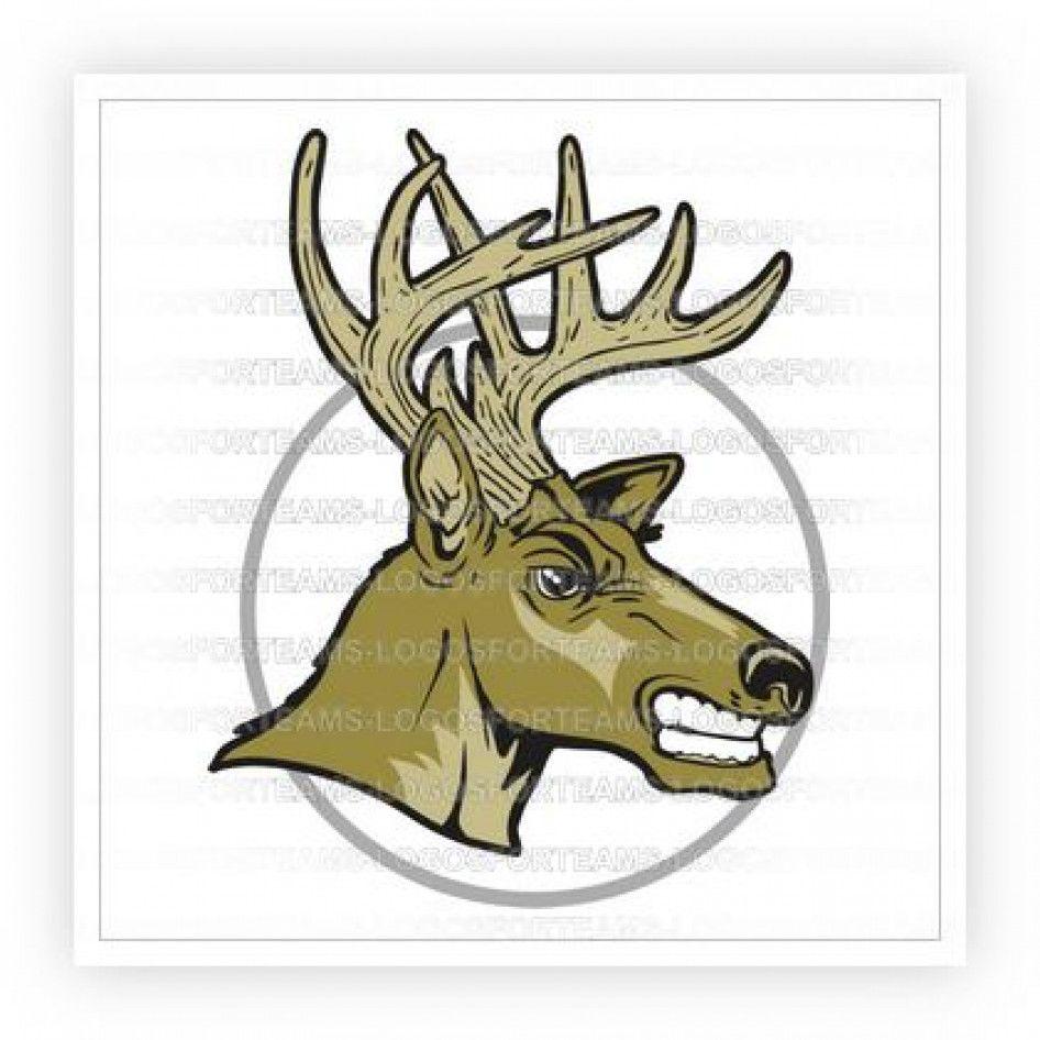Deer Sports Logo - Sports Logo Part of 10 Point Buck Mean Deer Hunting Graphic Colored
