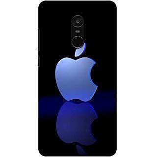 Silver Neon Apple Logo - Artage Mi Redmi Note 4 Back Cover Case Black Apple Logo: Amazon.in