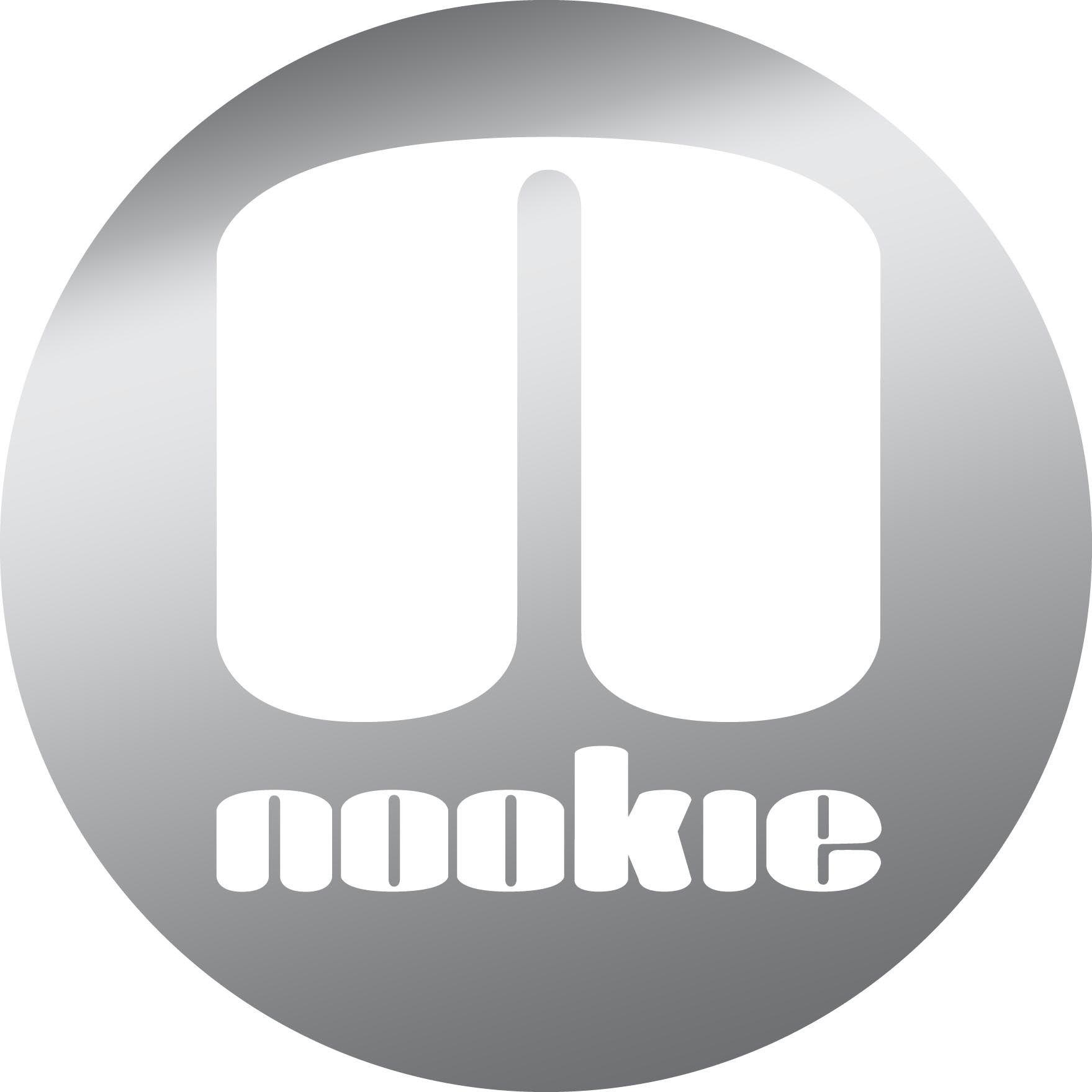 Silver Circle Logo - Nookie Logo Sticker - 15cm - Nookie