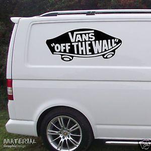 Off the Wall Car Logo - 2x Vans off the wall logo Sticker Decal VAN WINDOW VW
