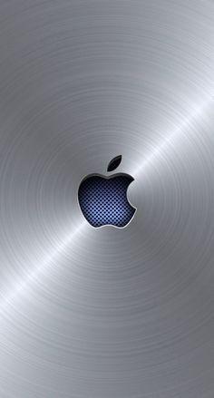 Silver Neon Apple Logo - Phone background. Apple logo