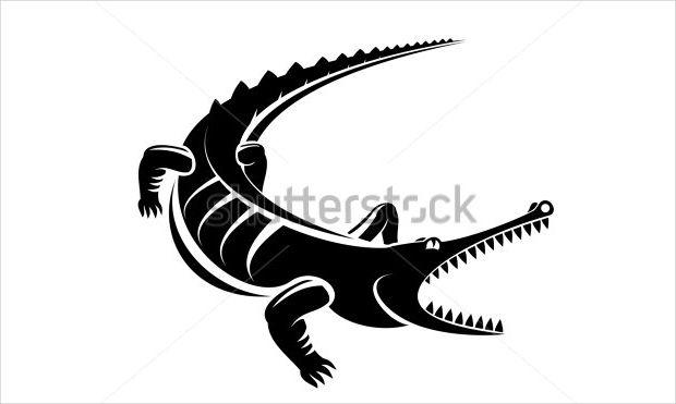 White Alligator Logo - Black And White Alligator Logo