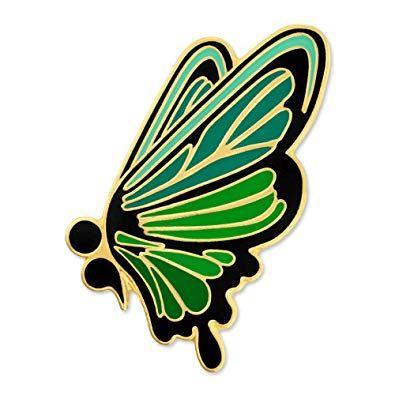 Butterfly Suicide Prevention Logo - Amazon.com: PinMart Green Semicolon Butterfly Mental Health Suicide ...