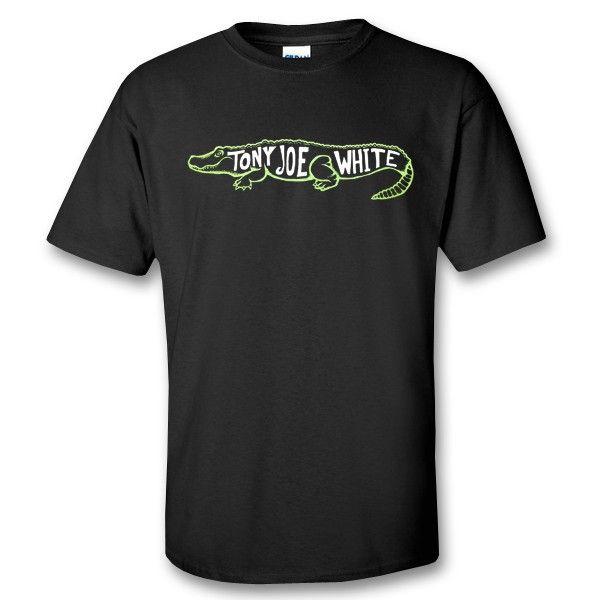White Alligator Logo - Tony Joe White - Alligator T-Shirt Yep Roc Music Group Store