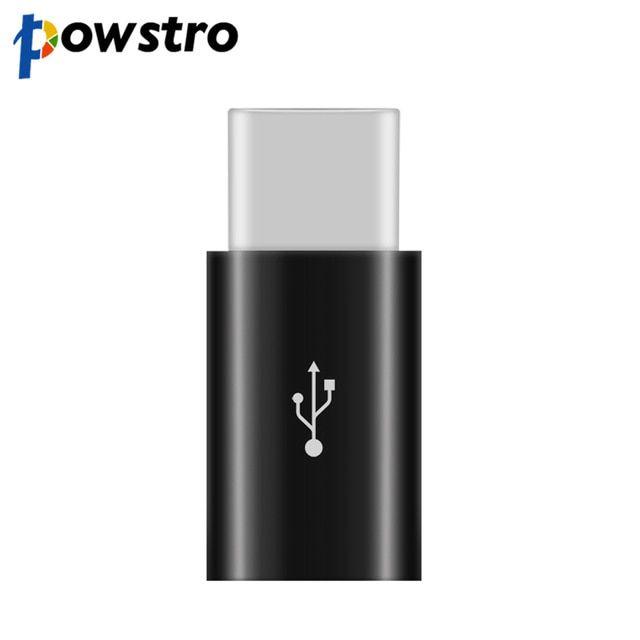 MicroType Logo - Powstro Micro Type C to USB Data Adapter Universal Adapter Connector ...