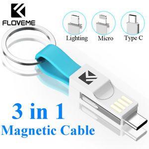 MicroType Logo - FLOVEME 3 in 1 KeyChain USB iPhone Charger Cable For Micro Type C ...