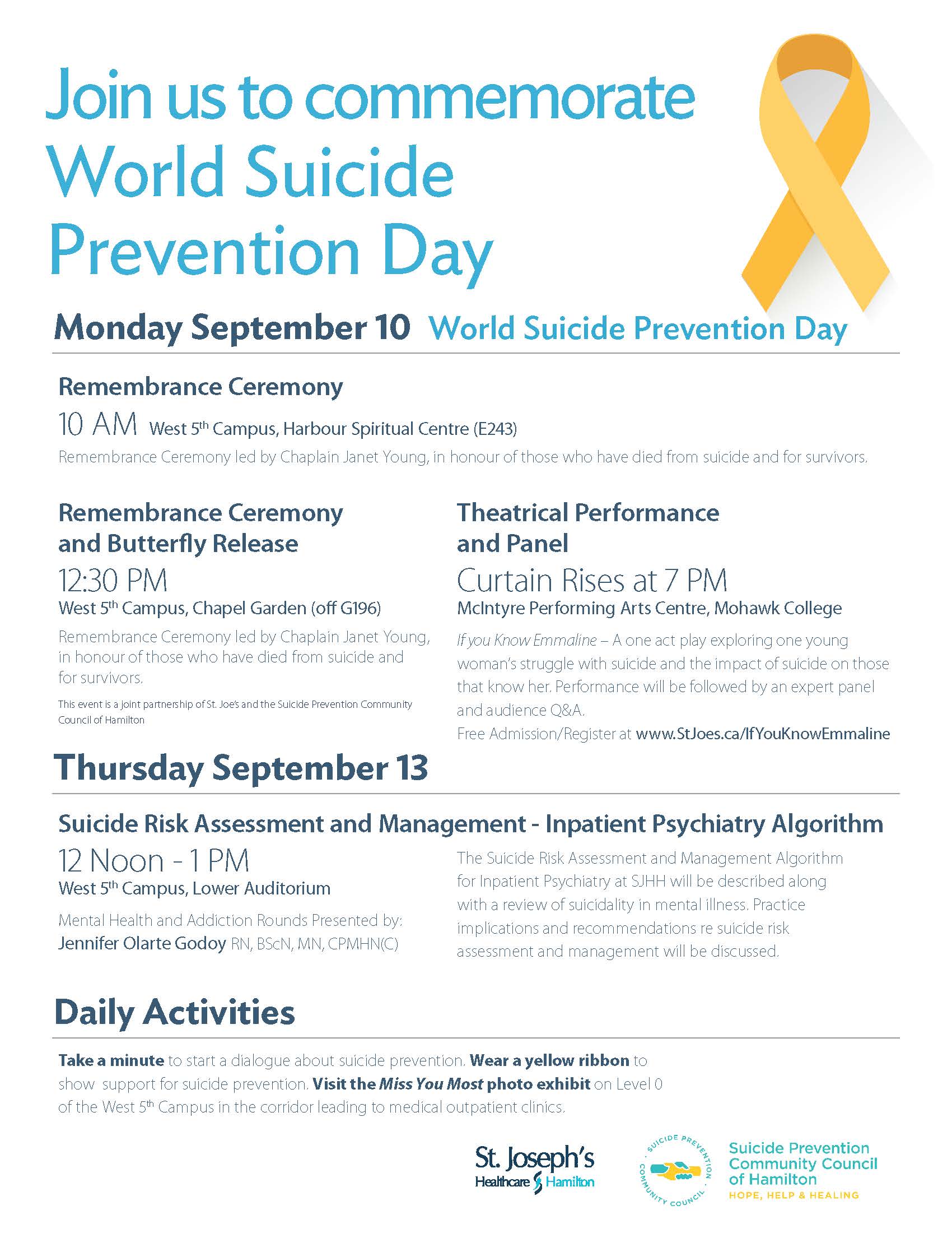 Butterfly Suicide Prevention Logo - Suicide Prevention Day – Remembrance Ceremony and Butterfly Release