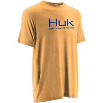 Huk Logo - Huk Logo Tee, Orange Heather, XXXL: Amazon.co.uk: Sports & Outdoors
