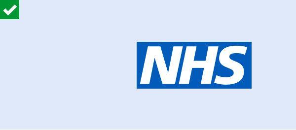White On Blue Logo - NHS Identity Guidelines