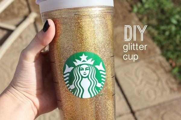 Glitter Starbucks Logo - Meg: DIY Glitter Cup - The Fitnessista