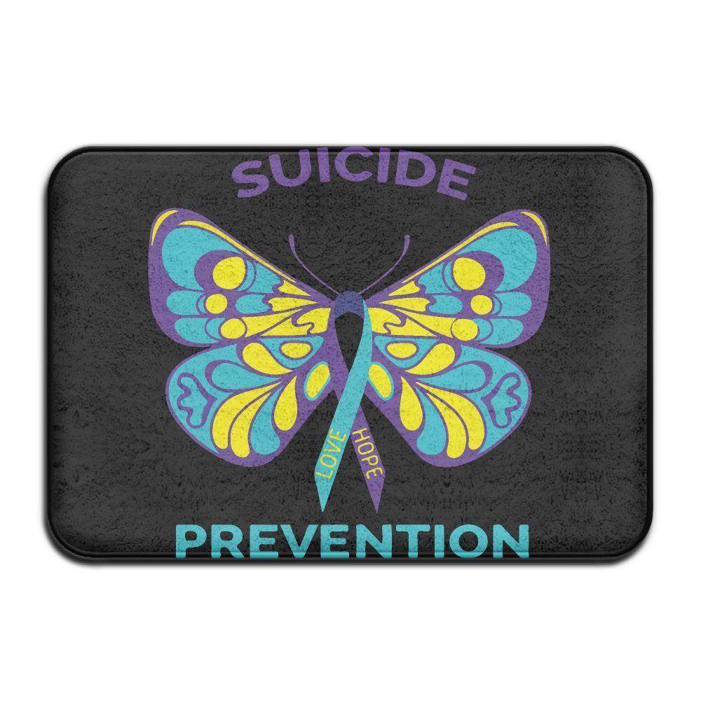 Butterfly Suicide Prevention Logo - Amazon.com: Youbah-01 Indoor/Outdoor Door Mats With Suicide ...