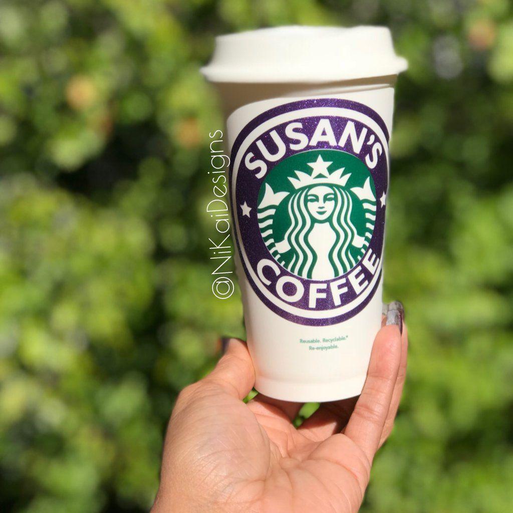 Glitter Starbucks Logo - Personalized Starbucks Tumbler - PURPLE GLITTER – Shop NiKai