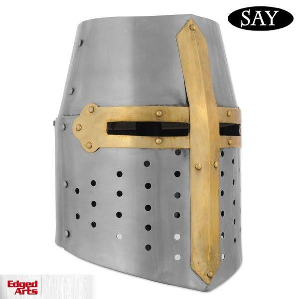 Crusader Helmet Logo - Crusader Helmet Decoration. Edged Arts Re Enactment Weapons