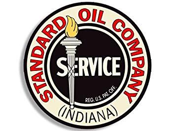 Standard Oil Logo - American Vinyl Round Vintage Standard Oil Sticker Gas