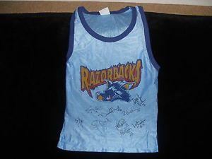 West Sydney Razorbacks Logo - VINTAGE WEST SYDNEY RAZORBACKS TEAM SIGNED SINGLET ...