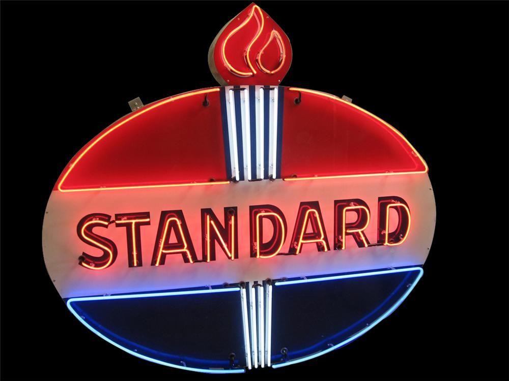 Standard Oil Logo - Very impressive 1950s Standard Oil porcelain neon service sta
