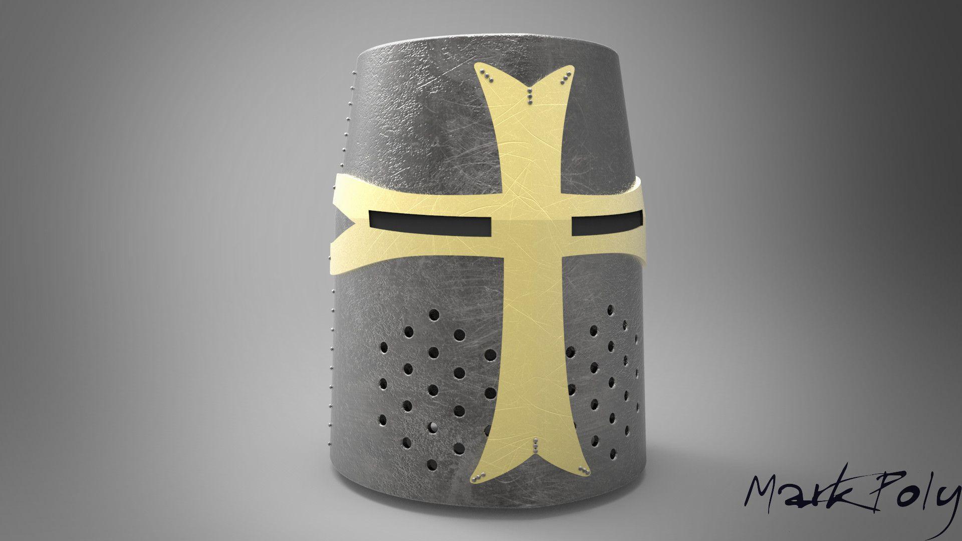 Crusader Helmet Logo - Mark Poly