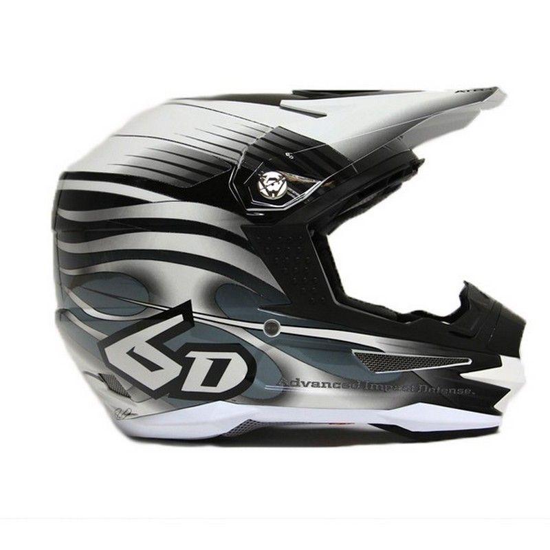 Crusader Helmet Logo - 6D ATR-1 Crusader Helmet White Black | Sixstar Racing