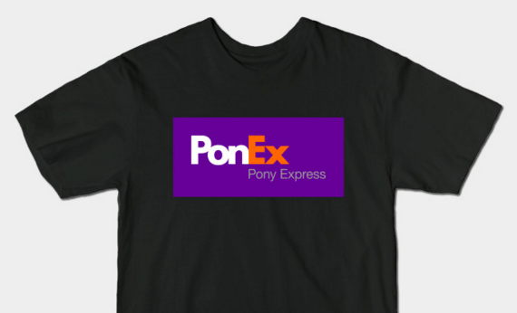Medium FedEx Logo - artist:mikej, fedex, logo parody, pony express, safe