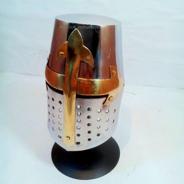 Crusader Helmet Logo - Medieval Templar Knight Crusader Helmet Armor | eBay