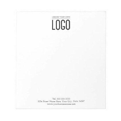Individual Business Company Logo - Personalized Business Company Logo Notepad gifts ideas decor