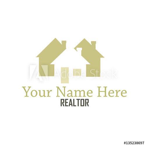 Individual Business Company Logo - 3 houses grouped. Two surround the positive shape of the third home ...