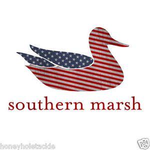 Southern Marsh Logo - NEW SOUTHERN MARSH AUTHENTIC FLAG WHITE TANK SLEEVELESS SHIRT XSMALL