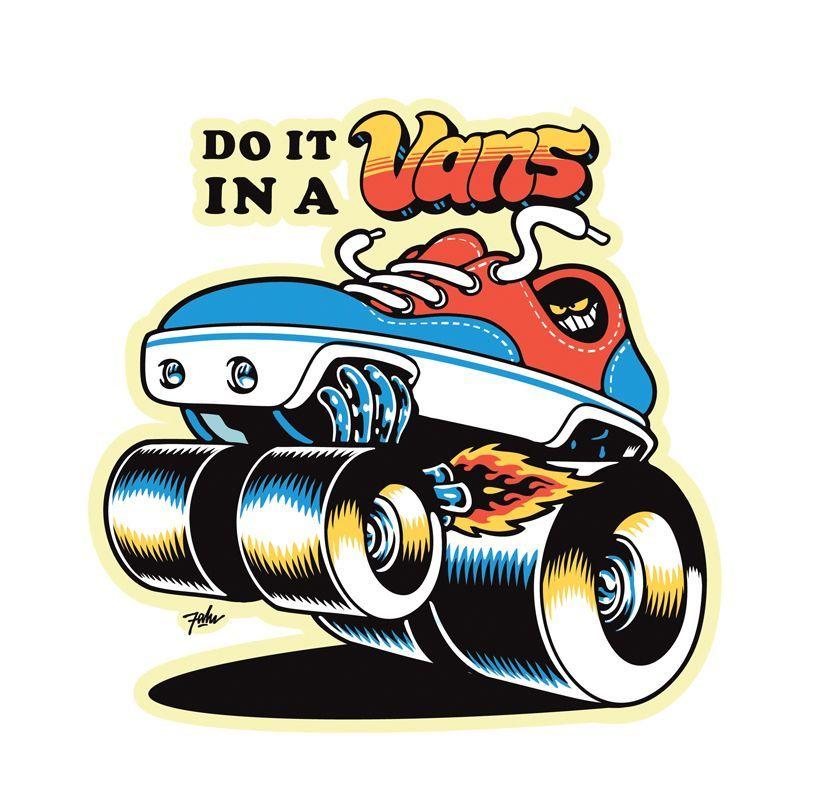 Off the Wall Car Logo - VANS OFF THE WALL. Skate. Vans, Illustration, Surf art