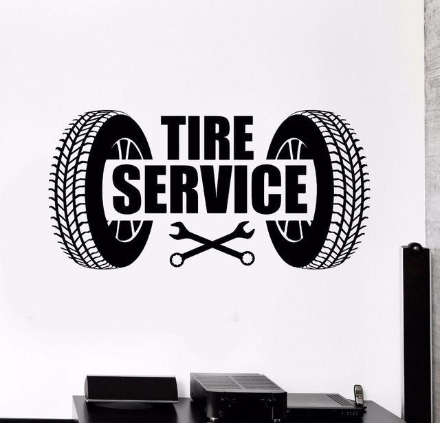 Repair Service Logo - Car Vinyl Wall Service Logo Wall Repair Garage Wall Art Mural Decor ...
