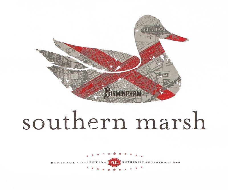 Southern Marsh Logo - Southern Marsh: Authentic Heritage Long Sleeve Tee, White - Elise