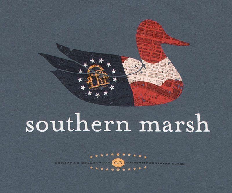 Southern Marsh Logo - Southern Marsh Authentic Georgia Heritage Tee in Slate