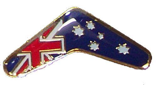 Australia Boomerang Logo - Pin - Australian Boomerang Flag