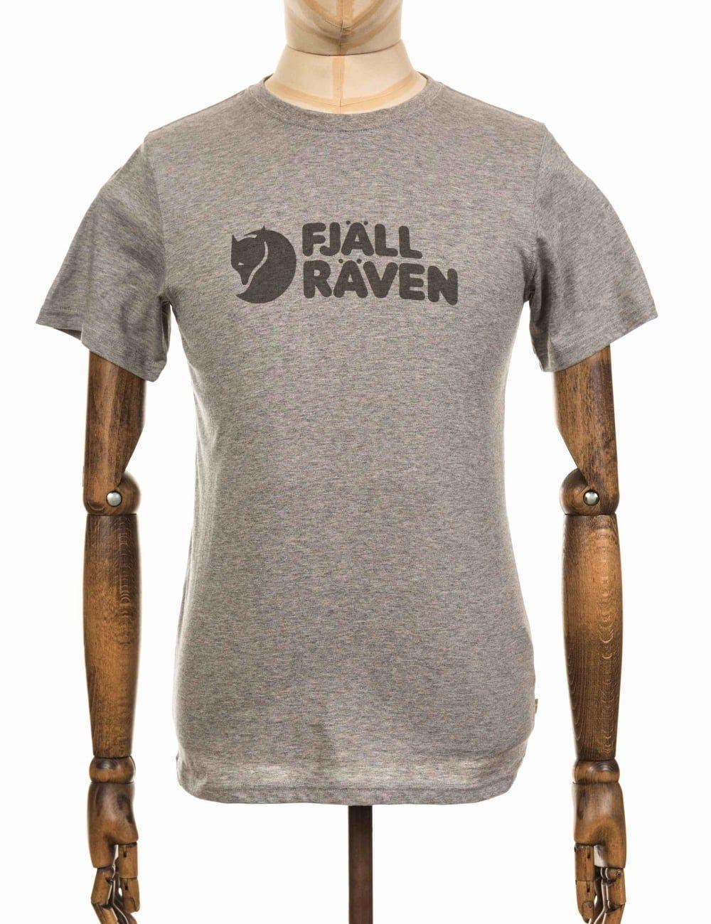 Fjallraven Clothing Logo - Fjallraven Logo T-shirt - Grey - Clothing from Fat Buddha Store UK