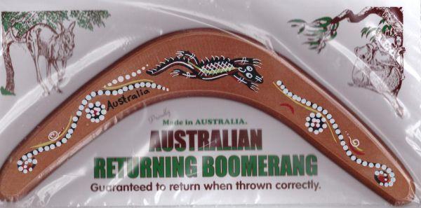 Australia Boomerang Logo - Australian Handcrafted Returning Wooden Boomerang